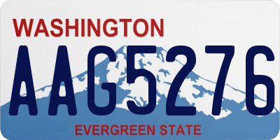 WA license plate AAG5276