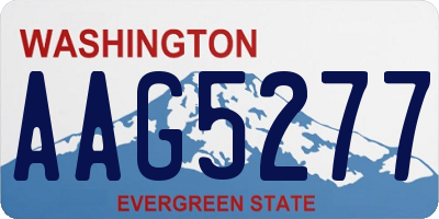 WA license plate AAG5277