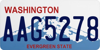 WA license plate AAG5278