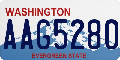 WA license plate AAG5280