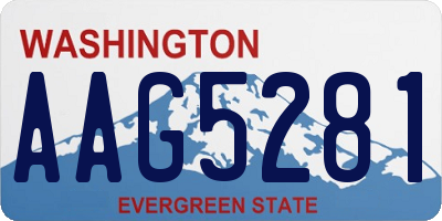 WA license plate AAG5281