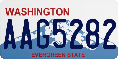 WA license plate AAG5282
