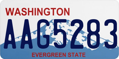 WA license plate AAG5283