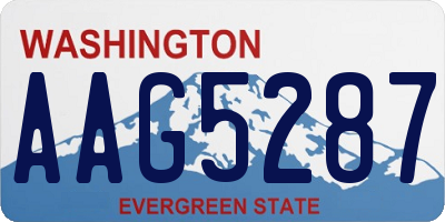WA license plate AAG5287