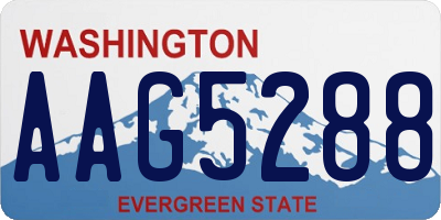 WA license plate AAG5288