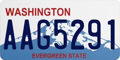 WA license plate AAG5291