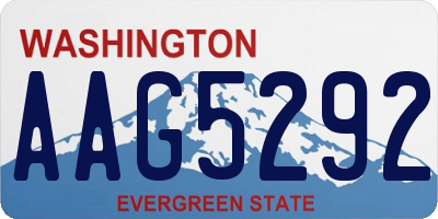 WA license plate AAG5292