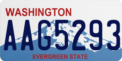 WA license plate AAG5293