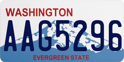 WA license plate AAG5296