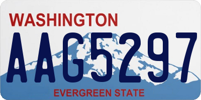 WA license plate AAG5297