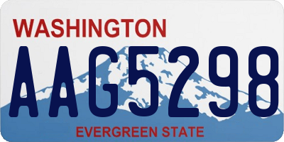 WA license plate AAG5298