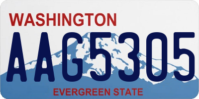 WA license plate AAG5305
