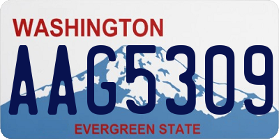 WA license plate AAG5309