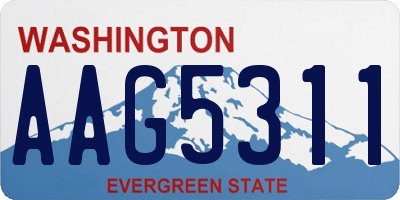 WA license plate AAG5311