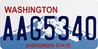 WA license plate AAG5340