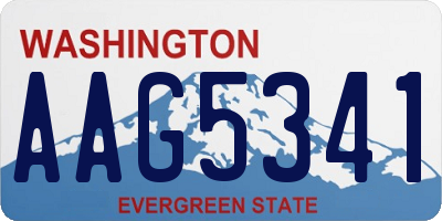 WA license plate AAG5341