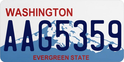 WA license plate AAG5359