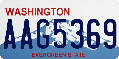 WA license plate AAG5369