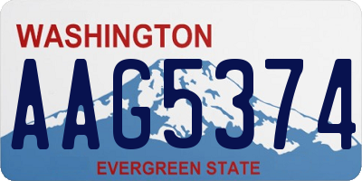 WA license plate AAG5374
