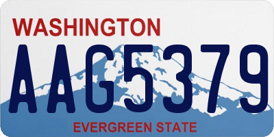 WA license plate AAG5379