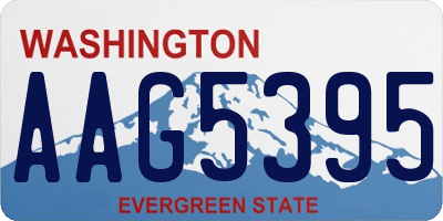 WA license plate AAG5395