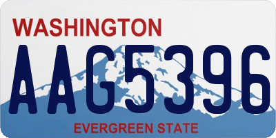 WA license plate AAG5396