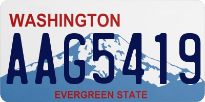 WA license plate AAG5419