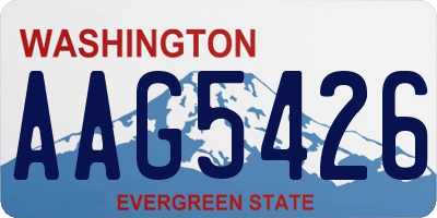 WA license plate AAG5426