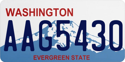 WA license plate AAG5430