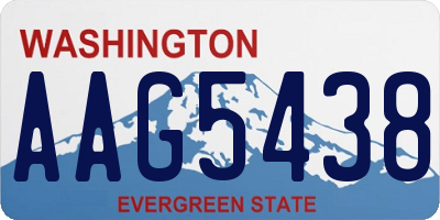 WA license plate AAG5438