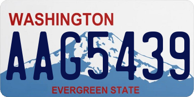 WA license plate AAG5439
