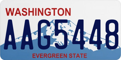WA license plate AAG5448