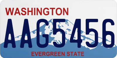 WA license plate AAG5456