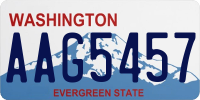 WA license plate AAG5457