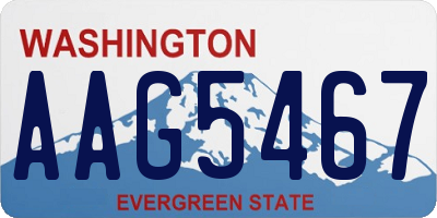 WA license plate AAG5467