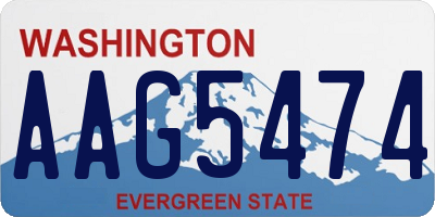 WA license plate AAG5474