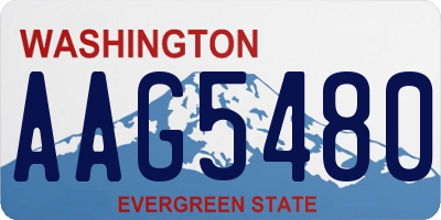 WA license plate AAG5480