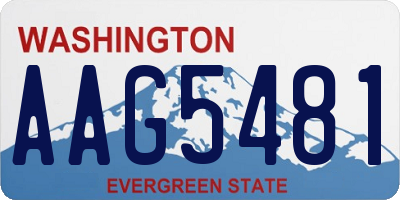 WA license plate AAG5481