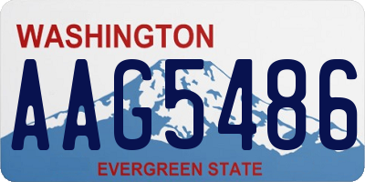 WA license plate AAG5486