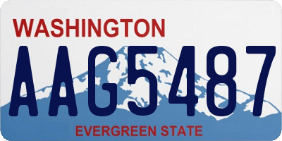 WA license plate AAG5487