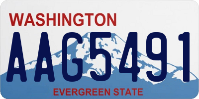 WA license plate AAG5491