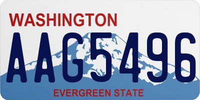 WA license plate AAG5496