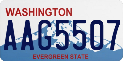 WA license plate AAG5507