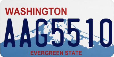 WA license plate AAG5510