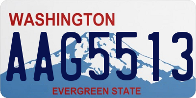 WA license plate AAG5513