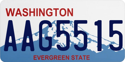WA license plate AAG5515