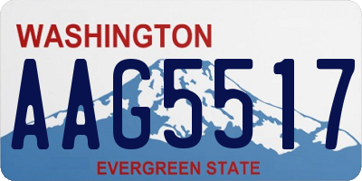 WA license plate AAG5517