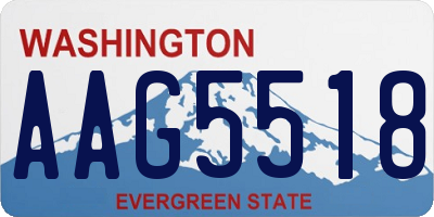 WA license plate AAG5518