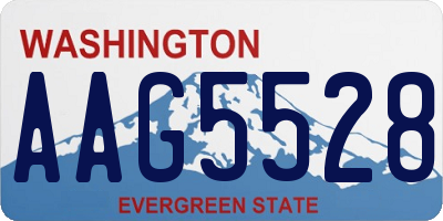 WA license plate AAG5528