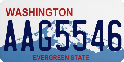 WA license plate AAG5546